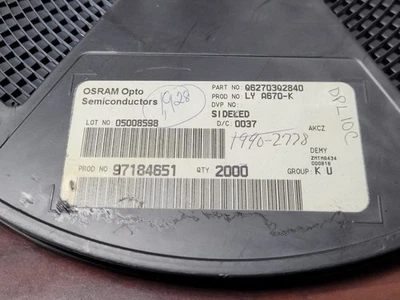 (25 PCS) LYA670K OSRAM Single Color LED, Yellow, Colorless Clear, 2.4mm - Image 1 of 2