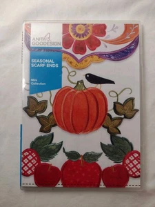 Anita Goodesign Seasonal Scarf Ends Embroidery Machine Pattern CD 48 Designs EUC - Picture 1 of 3