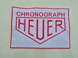 Heuer Patch Embroidered Chronograph Large Back Patch F1 Racing VTG NOS - Picture 1 of 2
