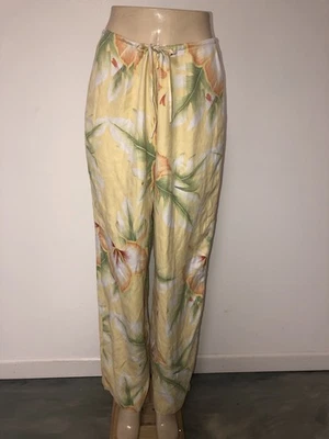 Calça feminina Tommy Bahama seda tropical efervescente tamanho 10 nova com etiquetas  - Imagem 1 de 4
