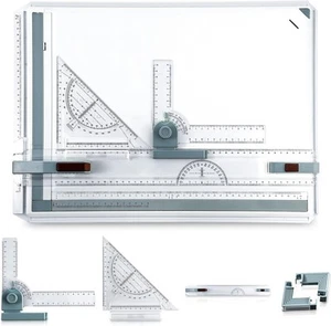 A3 Portable Drawing Board, Multi-Function Metric Drafting Table with Clear Rule - Picture 1 of 7