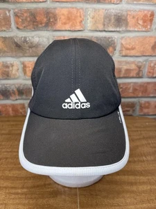 Adidas Black White Logo Climalite Lightweight Vented Athletic Workout Hat Strap - Picture 1 of 8
