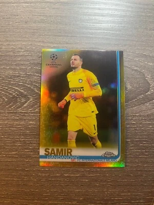 2018-19 Topps Chrome UEFA CL Samir Handanovic Gold /50 Inter Milan - Image 1 of 2