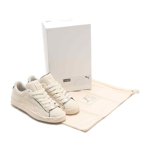 Puma scamosciato Laams tela bianca neve alpina Puma bianco argento 399249 01 uomo Us9