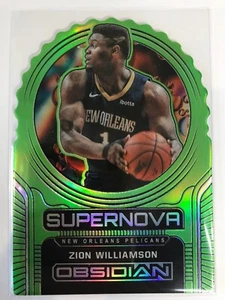 Panini Obsidian Asia 2020-21 verde inundación Prizm Zion Williamson Supernova 6 - Imagen 1 de 3