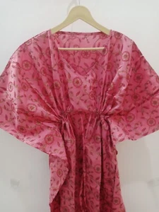Caftan block print,Caftan dress, Caftan for women,Robe,Boho Kaftan,indian Caftan - Picture 1 of 6