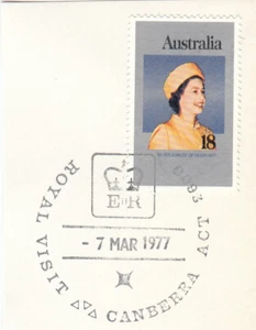 Queen Elizabeth II Visit Australia Canberra 1977 ON PIECE (106627) - Picture 1 of 1