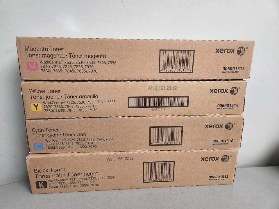 Xerox WorkCentre 7830 / 7556 / 7855 / C8055 Toner Set CMYK - Image 1 of 1