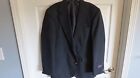 Euc Haggar Men?S Sportcoat Navy Blue In Color Buttons On The Cuffs.18