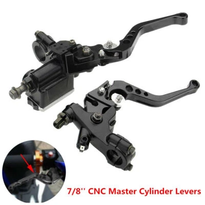 Universal CNC Motorcycle 7/8'' Brake Master Cylinder Clutch Lever Reservoir 22mm - Image 1 of 4