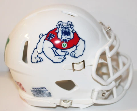 2019 Fresno State Bulldogs Custom Riddell Mini Helmet vs San Diego State Cover