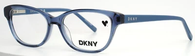 DKNY DK5011 400 Blue Womens Semi Cat Eye Full Rim Eyeglasses 52-15-135 B:35 - Image 1 of 4