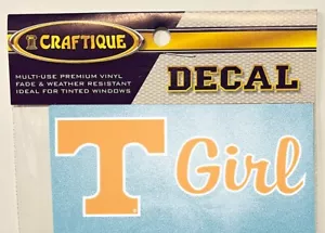 Adesivo decalcomania vinile University of Tennessee VOLUNTEERS Tennessee GIRL POWER T - Foto 1 di 1