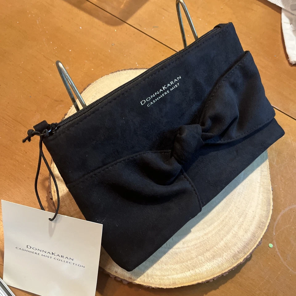 Nova Bolsa Cosmética Donna Karan Preta Clutch/Zipper Top Muito Boa - Imagem 1 de 4