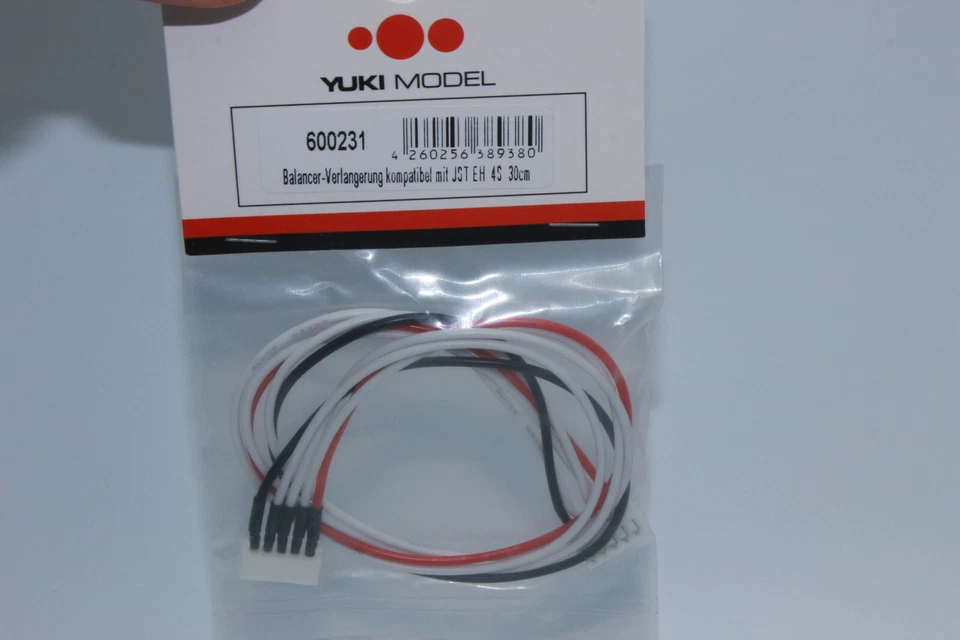 Yuki 600231 Balancer Verlängerung JST EH  4S   30cm  Kabel  NEU in  OVP - Bild 1 von 3