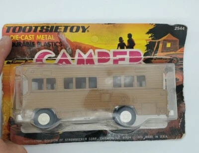 Casa rodante Tootsietoy cámper vintage #2544 metal fundido a presión años 70.  Hecho en USA. NOS Foto 1 de 4