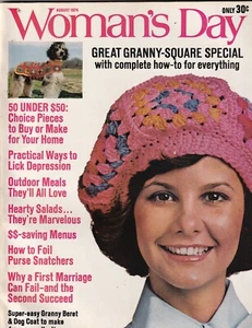 Woman's Day Mag Great Granny Square Special August 1974 092719nonr - Imagen 1 de 1