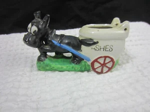 vintage google eye donkey/horse pulling cart ashtray ASHES japan mid century - Picture 1 of 6