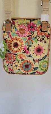 Cartera Bandolera Lily Bloom Busy Bee Multicolor Psicodélico Abejas y Flores  Foto 1 de 4