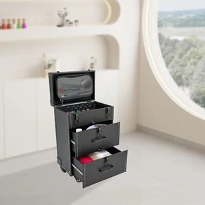 Vintage Aufbewahrungswagen Gepäck/Multi-Schublade Nagellack Werkzeugkiste Schminkkoffer - Bild 1 von 13