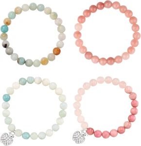 4 Stück Armband Mädchen, Armband Geschenke, Geschenk für Mädchen Armband, Naturs - Bild 1 von 7
