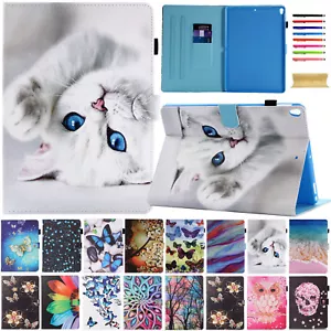 Smart Pattern Leather Wallet Stand Case Cover for iPad 2 4 5th Gen/Air/Mini/Pro - Picture 1 of 25