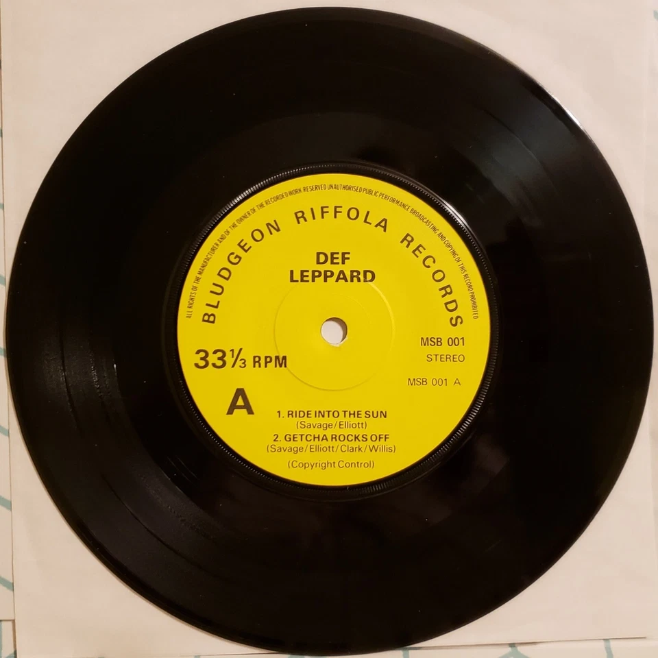 Def Leppard RARE vinyl. A: Ride Into The Sun/Getcha Rocks Off.  B:Overture  - Image 1 of 4