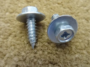 MINI Clip a testa esagonale per fissaggio autofilettante in metallo e rondella - Foto 1 di 12