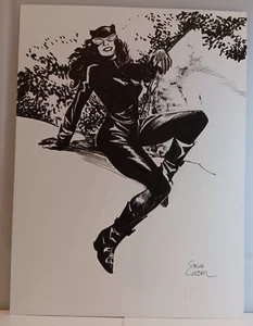 Steve Lieber Original Tuschezeichnung Cat Woman 9x12 Amazing! - Bild 1 von 4