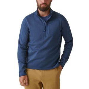 Bass Outdoor Men's Blaze 1/2-Zip Pullover Sweater Jacket Blue XXL - Picture 1 of 3