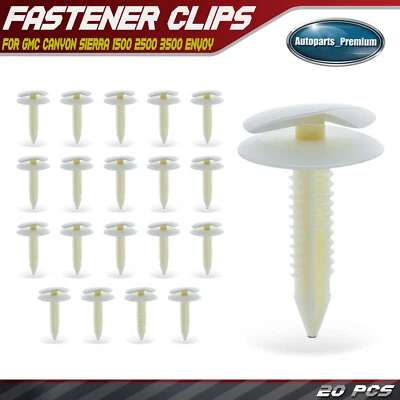 20 piezas clips de retención de panel de ajuste de nailon de 7,94 mm doble cabezal para GMC Sierra Envoy Foto 1 de 4