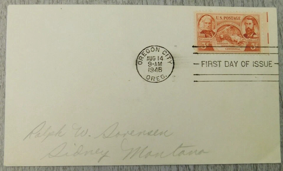 First Day Of Issue Organ Territory Centennial 1948 Vintage Stamp Envelope Cover - Image 1 of 4