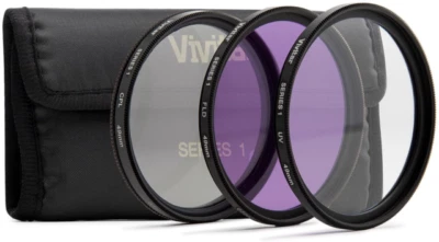 Vivitar Camera Filter Kit UV, CPL and FLD with Case for Canon Nikon Sony 67mm - Image 1 of 4