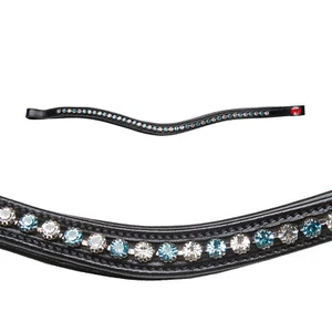 Kieffer Stirnriemen für Trense - Crystal Topaz - Vollblut Stirnband Pferd Trense - Bild 1 von 1