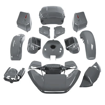 整流罩车身适合 Harley CVO Road Glide Limited 2015 - 2024 Gunship 灰色 — 第 1/3 张图片