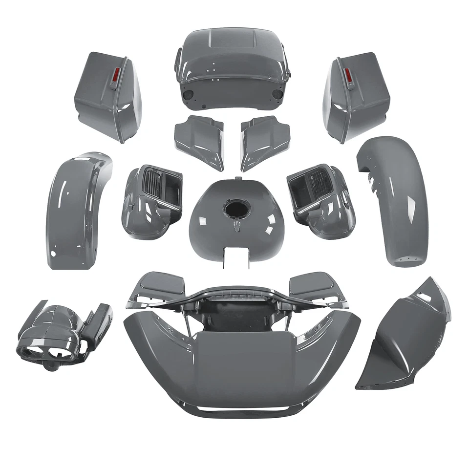 Carenados carrocería aptos para Harley CVO Road Glide Limited 2015-2024 Gunship gris Foto 1 de 3