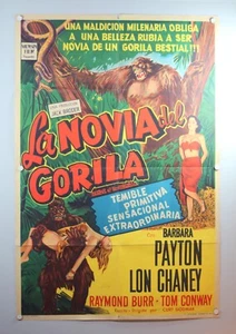 BRIDE of the GORILLA 1951 la Novia del Gorila Spanish Movie Poster 29x43 A17-5-9 - Picture 1 of 9