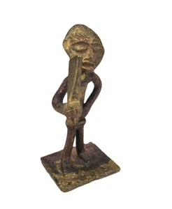 Calcio giallo peso oro peso oro Akan Ashanti Africa figura bronzo figura in bronzo  - Foto 1 di 1