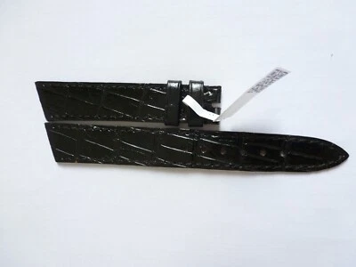 NEW Original Gerald Genta . Leather Band Strap Black  18MM x 14MM Foto 1 de 4