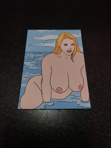 ACEO PRINT OF Original Art Drawing Women Female Nude - Picture 1 of 1