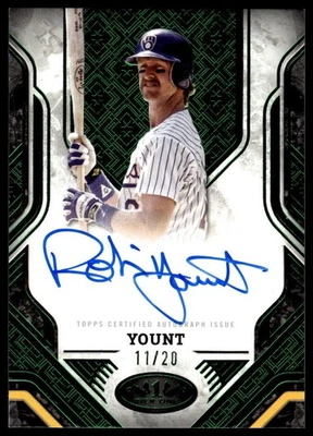 Tarjeta Robin Yount Topps Tier One 2025 automática lámina verde/20 Foto 1 de 2