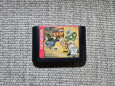 Cartucho de videojuego Earthworm Jim 2 Sega Genesis probado funcionando auténtico Foto 1 de 3