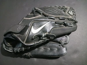 Nike Air Athena Leather Baseball Softball Glove Right Hand Throw Black 12" - Picture 1 of 12