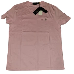 Camisa Polo Ralph Lauren Para Hombres Grande Rosa Clásica Cuello Redondo Algodón Suave Tacto Nueva con Etiquetas - Imagen 1 de 24