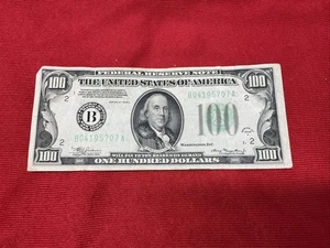Vintage 100$ Bill Distri Of New York Issue - Picture 1 of 6
