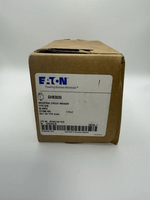 NUEVO CAJA ABIERTA Eaton GHB3030 277V 30 A 3 polos disyuntor atornillable - Imagen 1 de 2