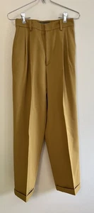 Vintage Ellen Tracy Anzughose 100 % Wolle Größe 2 Plissee weites Bein Bündchen 25" Taille - Bild 1 von 15