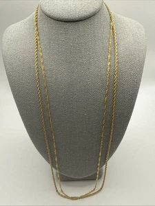 Menge von zwei 24 Kt Gold Bond Halsketten 24KTGB 20" - Bild 1 von 12