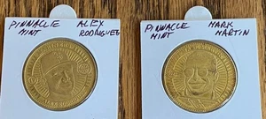 1998 PINNACLE MINT ALEX RODRIGUEZ & MARK MARTIN COIN PAIR - LIMITED EDITION - Bild 1 von 2