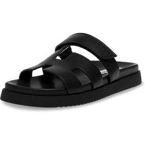 Sandalia para mujer Steve Madden Mayven Slide nueva con etiquetas, cuero negro, 7,5 - Imagen 1 de 7